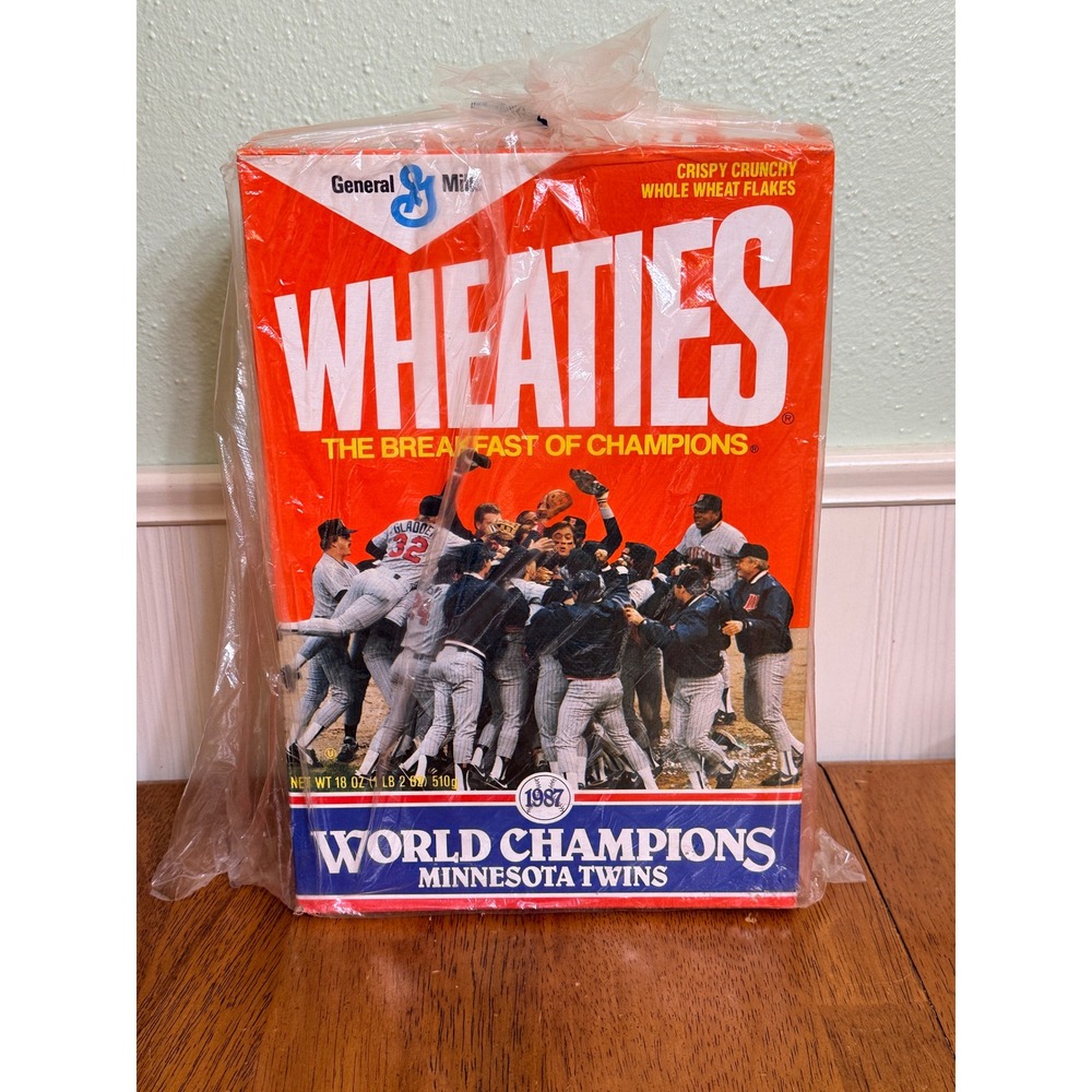 1987 Wheaties Box Minnesota Twins World Champions MLB Vintage Cereal Box